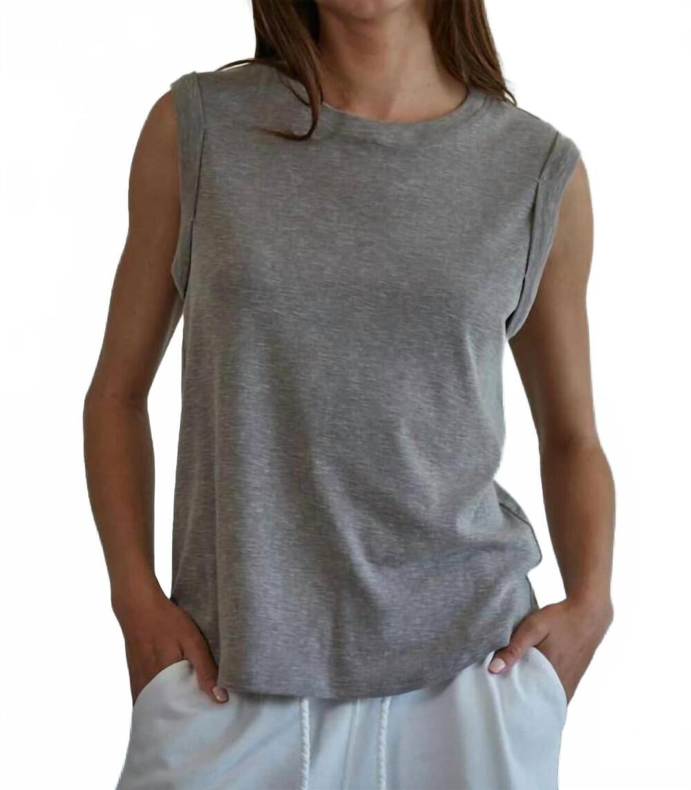 NEW BY TOGETHER margaret perfect top in burnt taupe